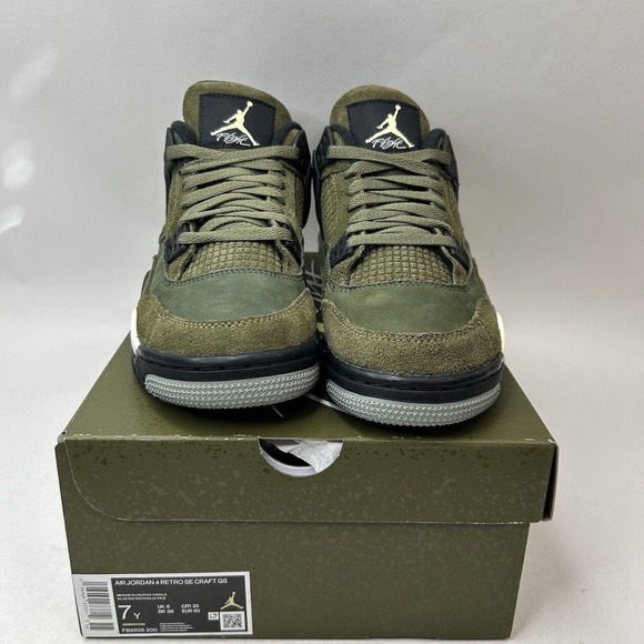 Nike Shoes Air Jordan Retro 4 SE Craft “Medium Olive” 2024 - Picture 2 of 5